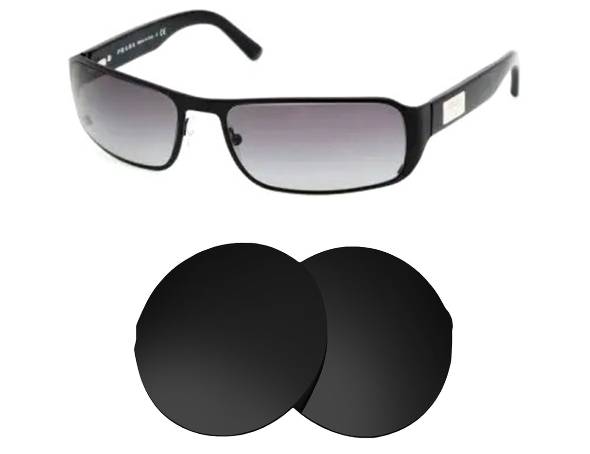 Prada SPR 61M (60mm)-Replacement Lenses-Volcanic Black-Non-Polarized-Seek Optics