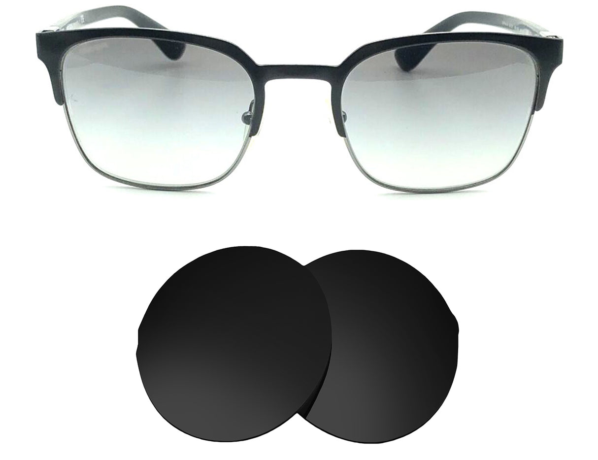 Prada SPR 61S (52mm)-Replacement Lenses-Volcanic Black-Non-Polarized-Seek Optics