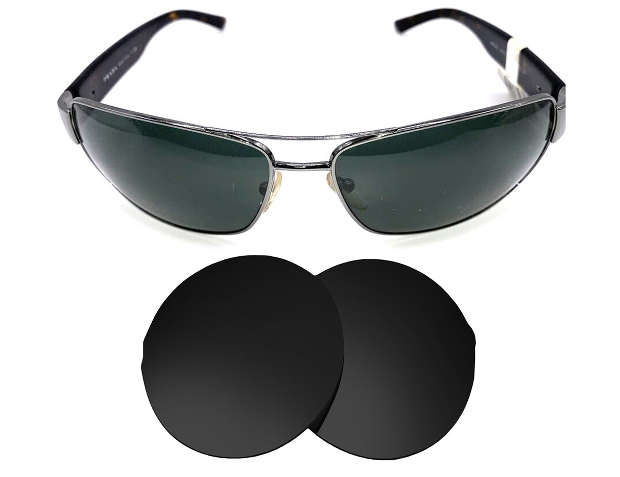 Prada SPR 66O (64mm)-Replacement Lenses-Volcanic Black-Non-Polarized-Seek Optics