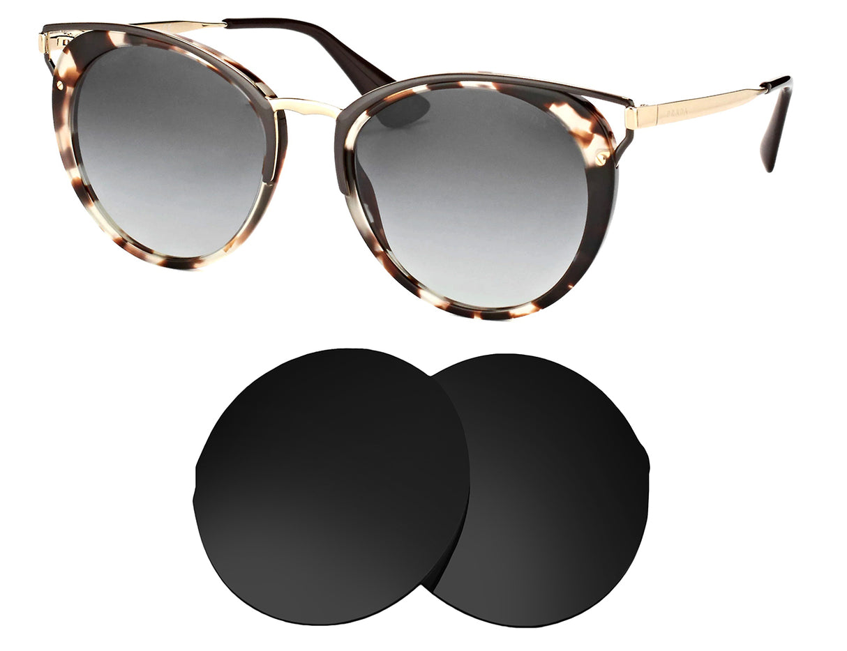 Prada SPR 66T (54mm)-Replacement Lenses-Volcanic Black-Non-Polarized-Seek Optics