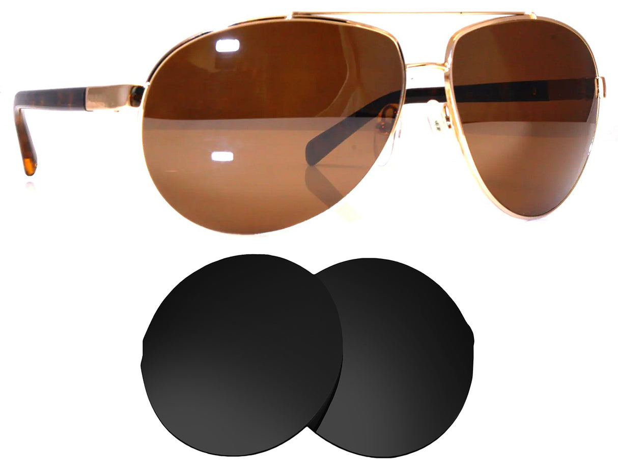 Prada SPR 67O (63mm)-Replacement Lenses-Volcanic Black-Non-Polarized-Seek Optics