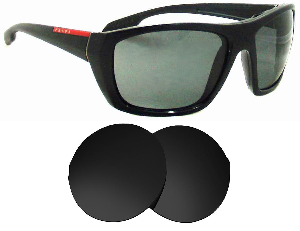 Prada SPS 01O (61mm)-Replacement Lenses-Volcanic Black-Non-Polarized-Seek Optics