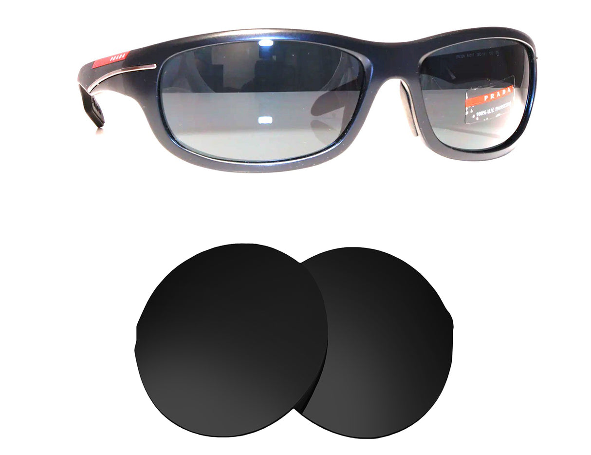Prada SPS 02N (61mm)-Replacement Lenses-Volcanic Black-Non-Polarized-Seek Optics