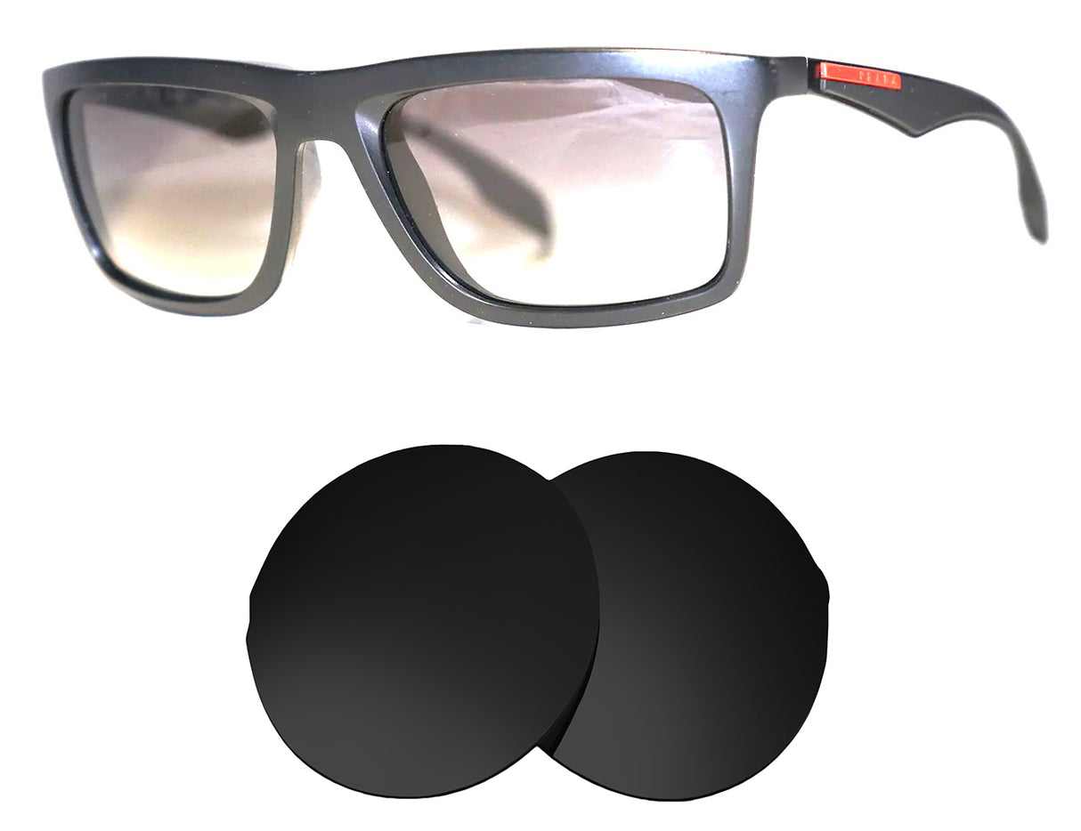 Prada SPS 02P (57mm)-Replacement Lenses-Volcanic Black-Non-Polarized-Seek Optics