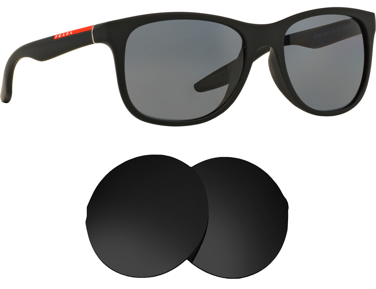 Prada SPS 03O (55mm)-Replacement Lenses-Volcanic Black-Non-Polarized-Seek Optics