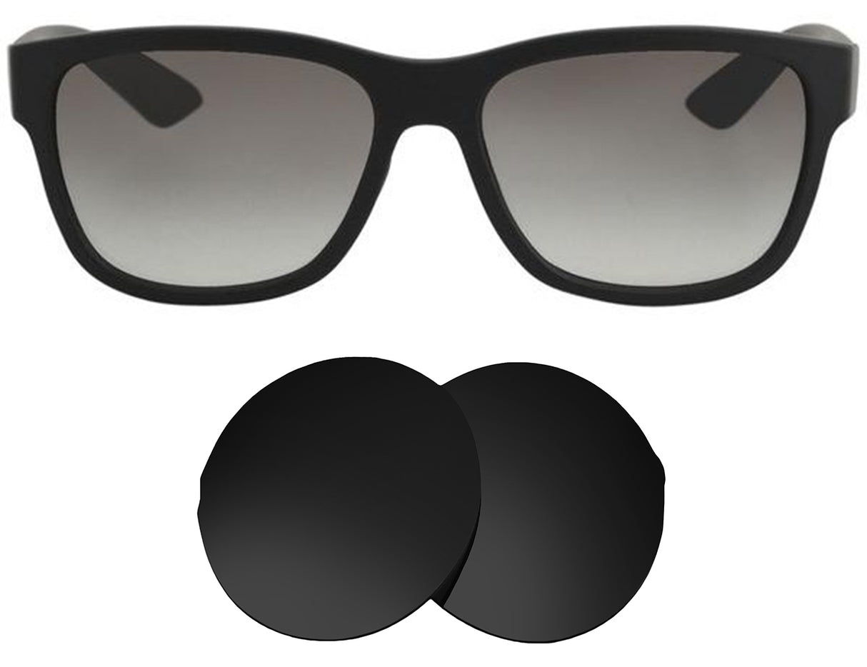 Prada SPS 03Q (57mm)-Replacement Lenses-Volcanic Black-Non-Polarized-Seek Optics