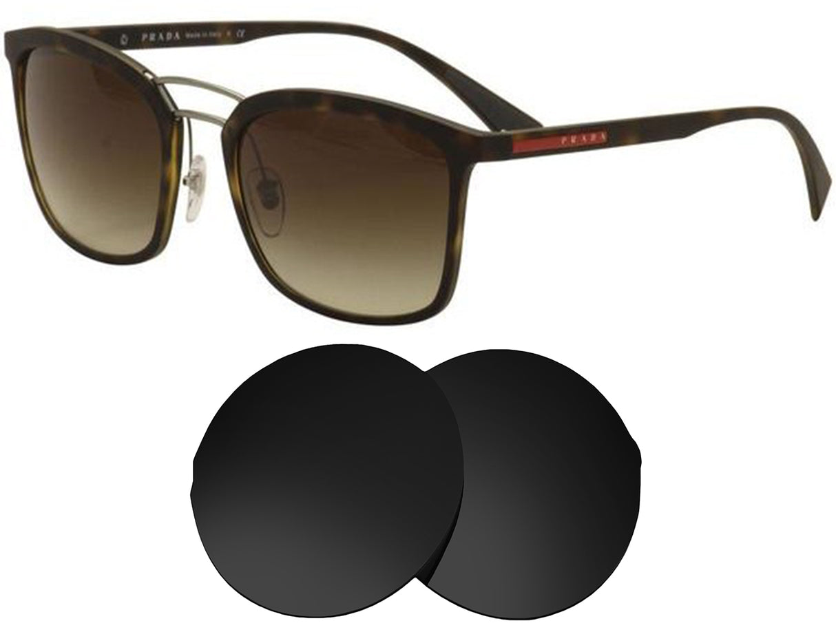 Prada SPS 03S (56mm)-Replacement Lenses-Volcanic Black-Non-Polarized-Seek Optics
