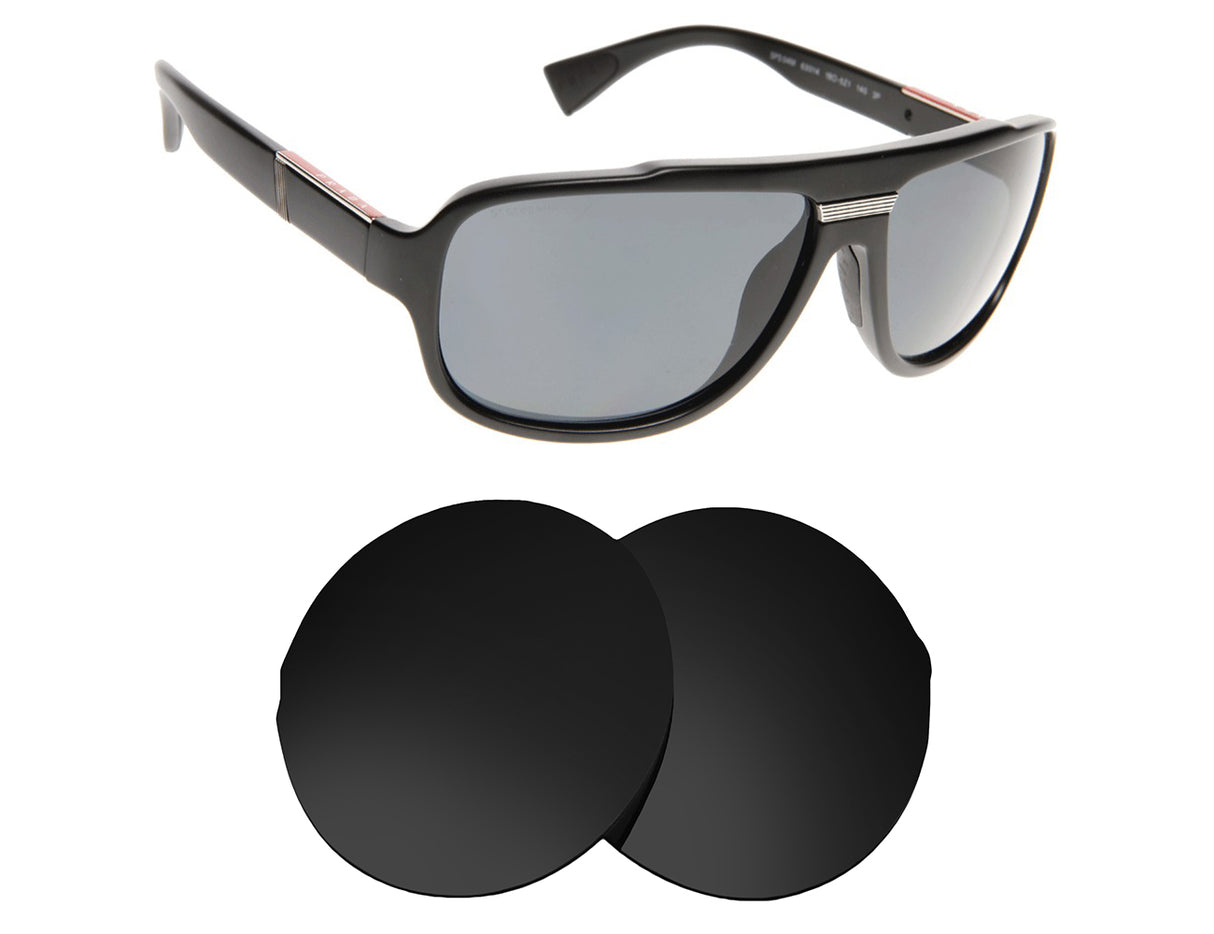 Prada SPS 04M (63mm)-Replacement Lenses-Volcanic Black-Non-Polarized-Seek Optics