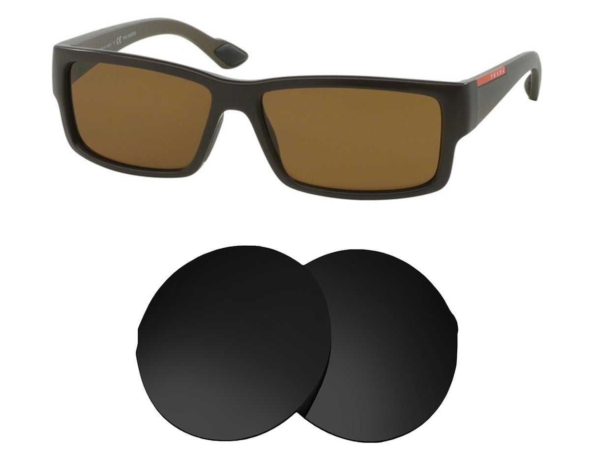 Prada SPS 05O (59mm)-Replacement Lenses-Volcanic Black-Non-Polarized-Seek Optics