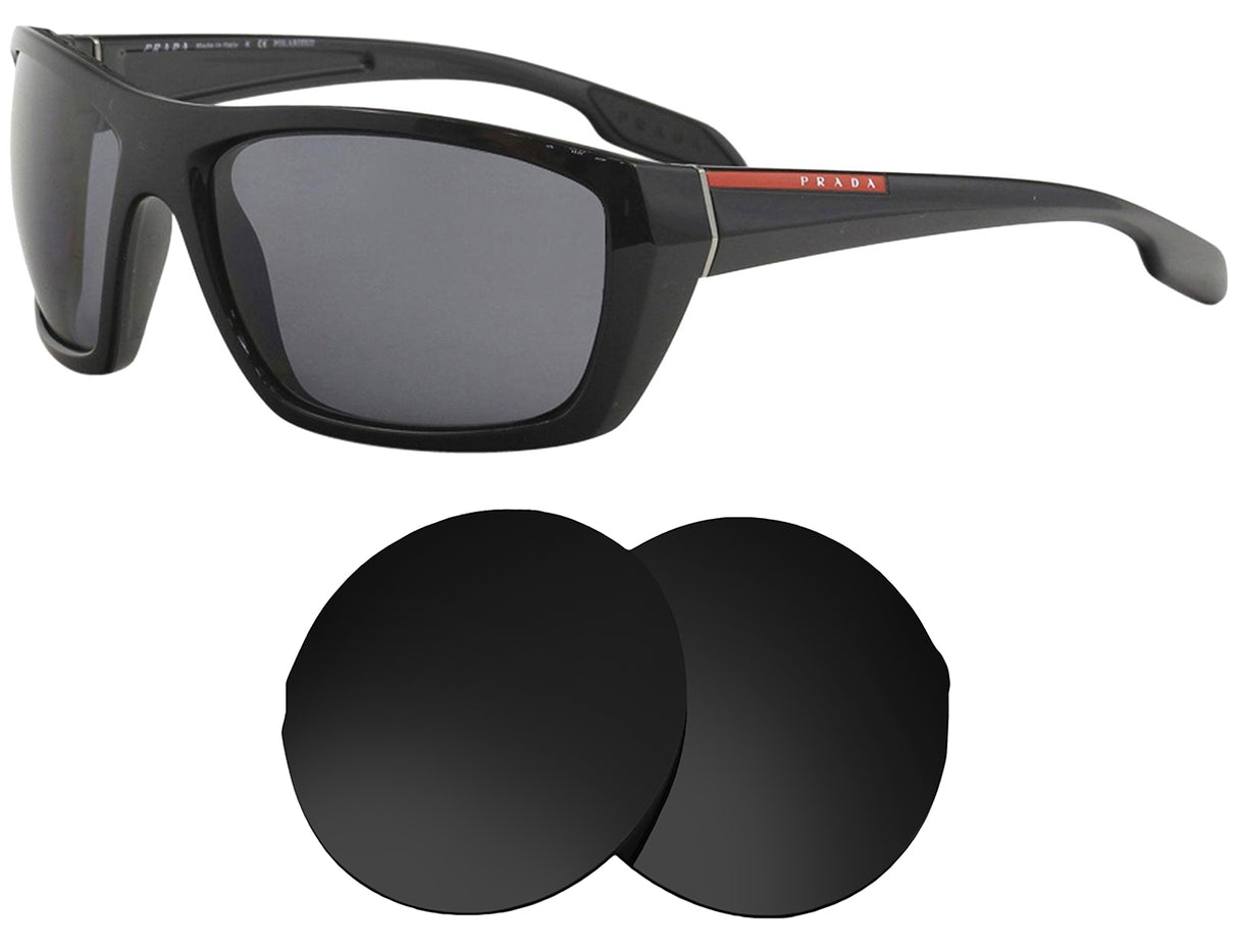 Prada SPS 06S (61mm)-Replacement Lenses-Volcanic Black-Non-Polarized-Seek Optics