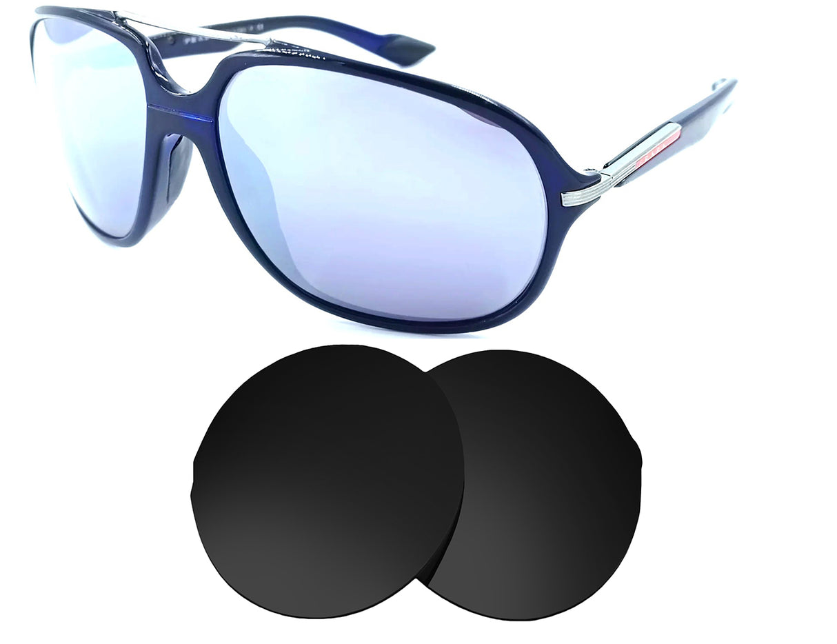 Prada SPS 07M (63mm)-Replacement Lenses-Volcanic Black-Non-Polarized-Seek Optics