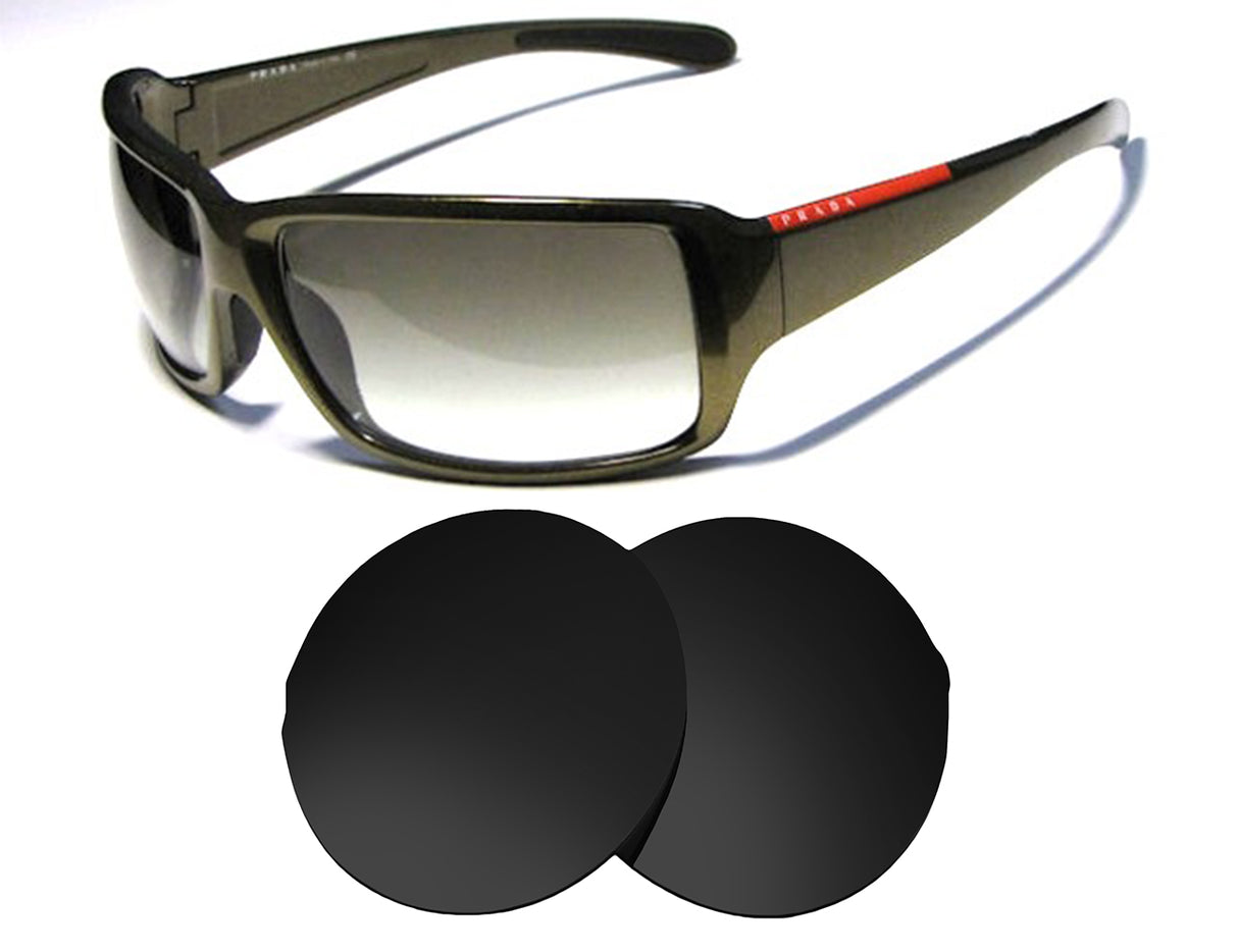 Prada SPS 08G (66mm)-Replacement Lenses-Volcanic Black-Non-Polarized-Seek Optics