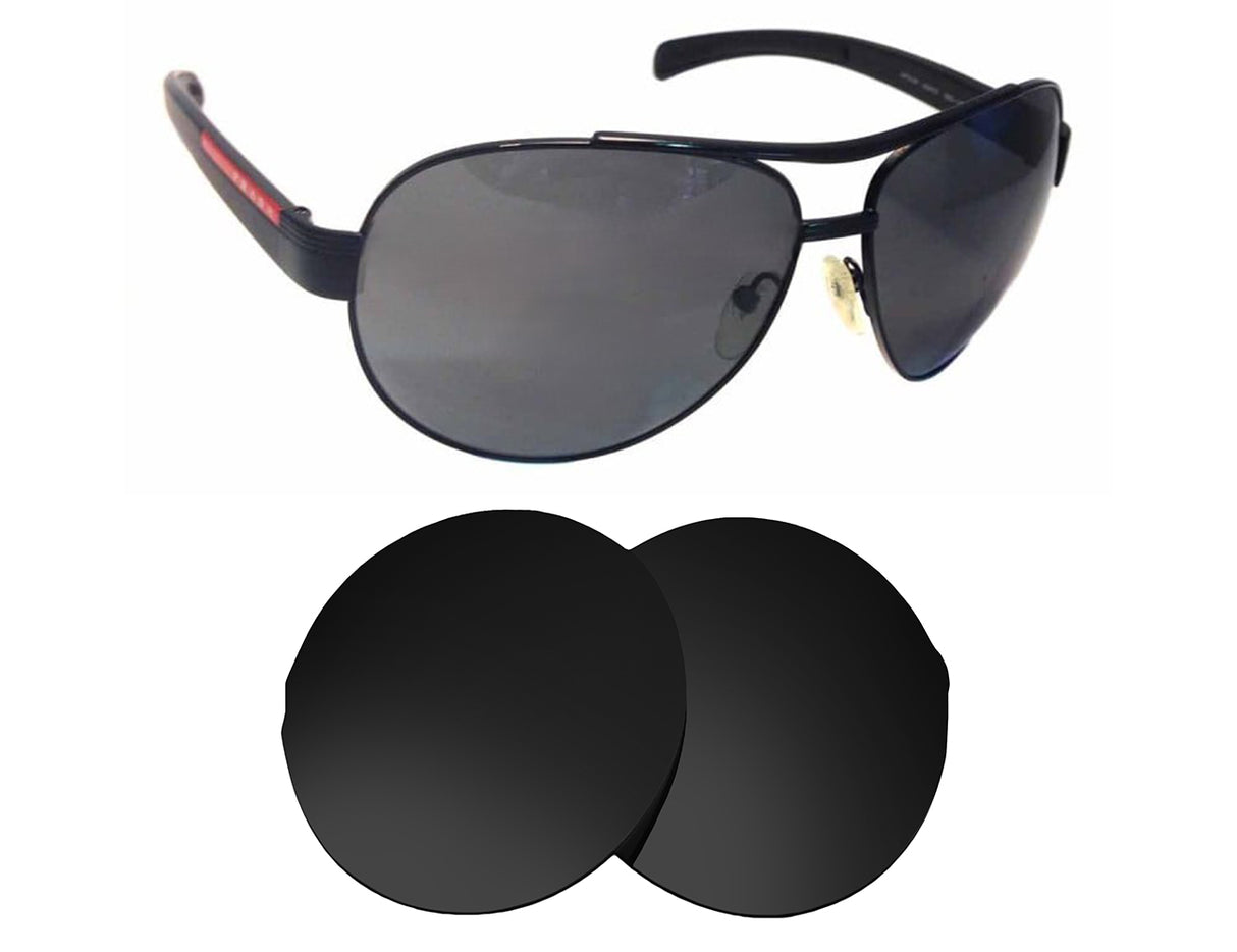 Prada SPS 50I (62mm)-Replacement Lenses-Volcanic Black-Non-Polarized-Seek Optics