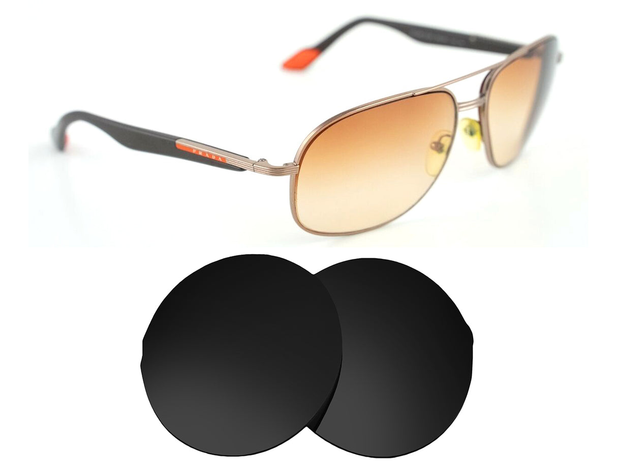 Prada SPS 50M (61mm)-Replacement Lenses-Volcanic Black-Non-Polarized-Seek Optics