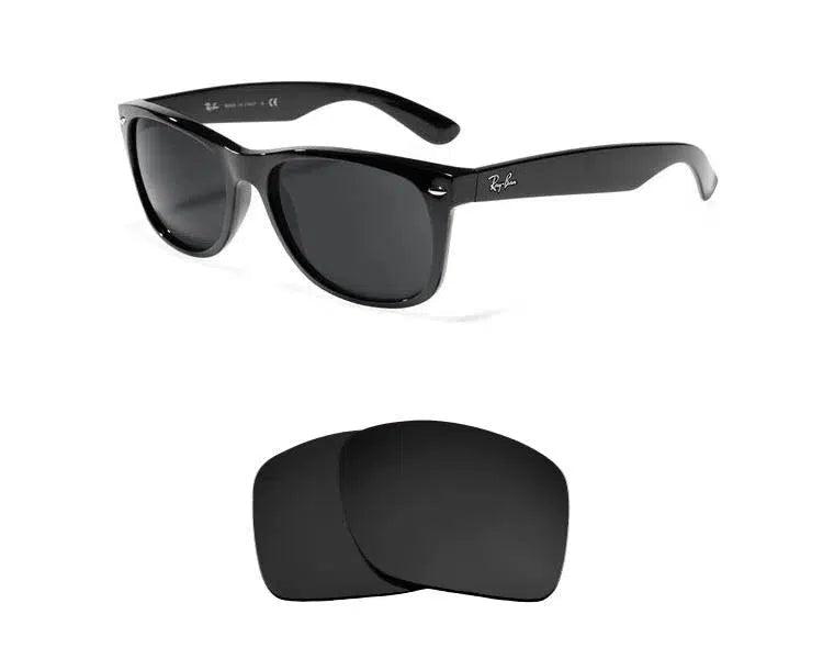 Ray-Ban RB 2132 58mm New Wayfarer-Replacement Lenses-Volcanic Black-Non-Polarized-Seek Optics