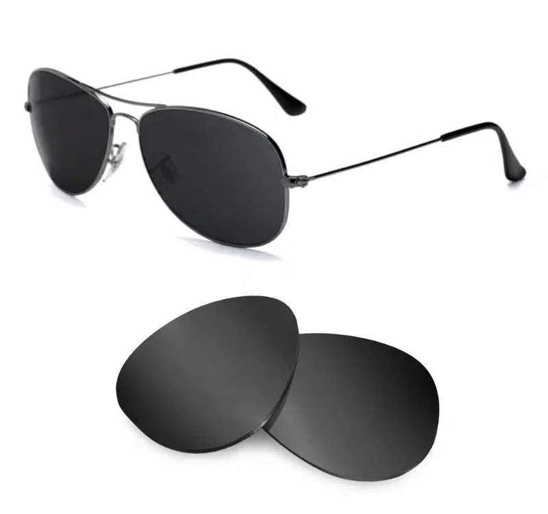 Ray-Ban RB3362 56mm Cockpit-Replacement Lenses-Volcanic Black-Non-Polarized-Seek Optics