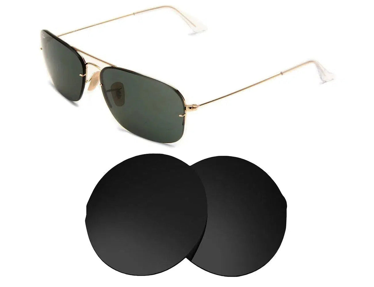 Ray-Ban RB 3482 59mm Flipout-Replacement Lenses-Volcanic Black-Non-Polarized-Seek Optics