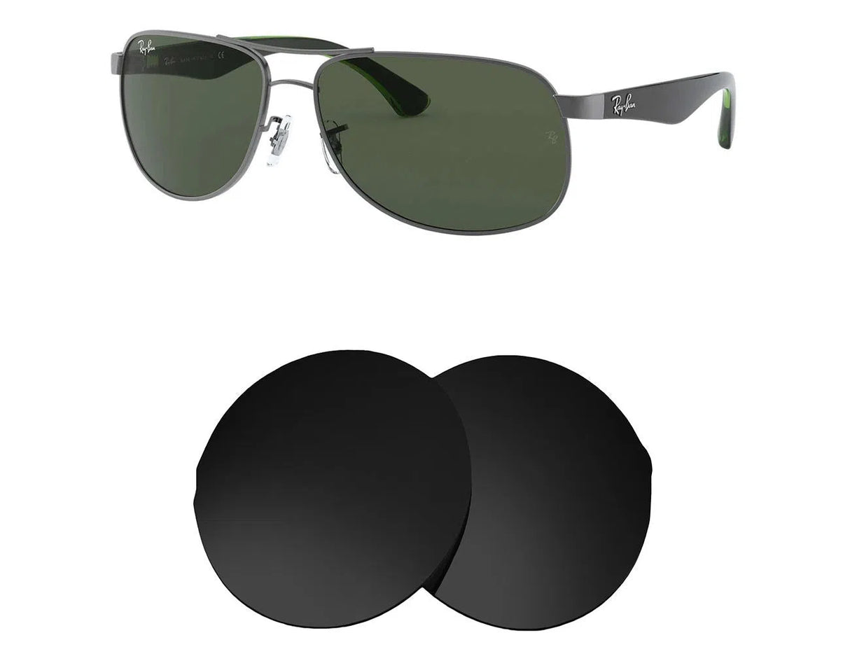 Ray-Ban RB 3502 61mm-Replacement Lenses-Volcanic Black-Non-Polarized-Seek Optics