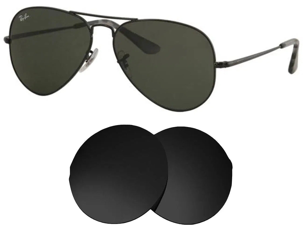 Ray-Ban RB 3689 58mm-Replacement Lenses-Volcanic Black-Non-Polarized-Seek Optics