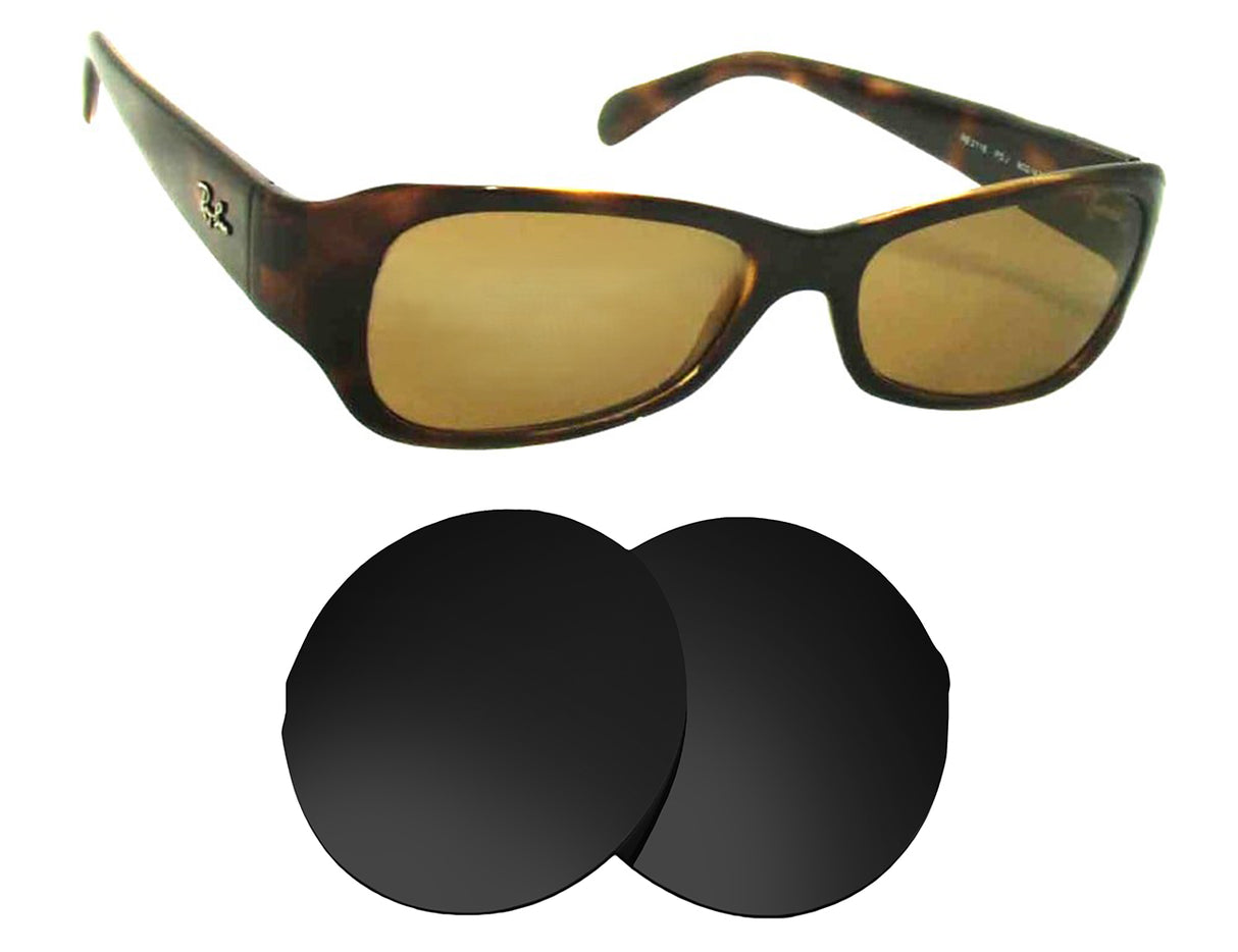 Ray-Ban RB2116 (54mm)-Replacement Lenses-Volcanic Black-Non-Polarized-Seek Optics
