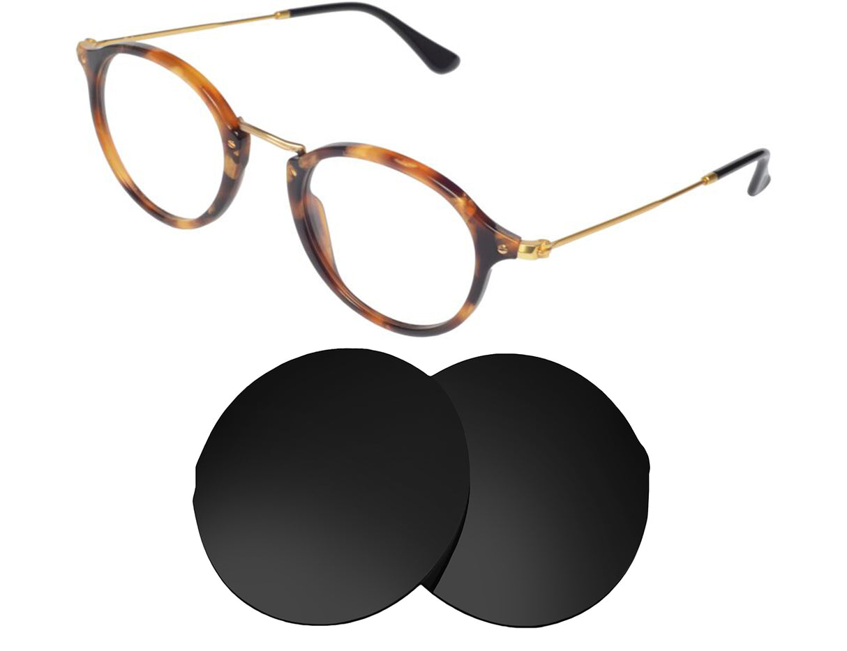 Ray-Ban RB2447 Round Fleck (54mm)-Replacement Lenses-Volcanic Black-Non-Polarized-Seek Optics