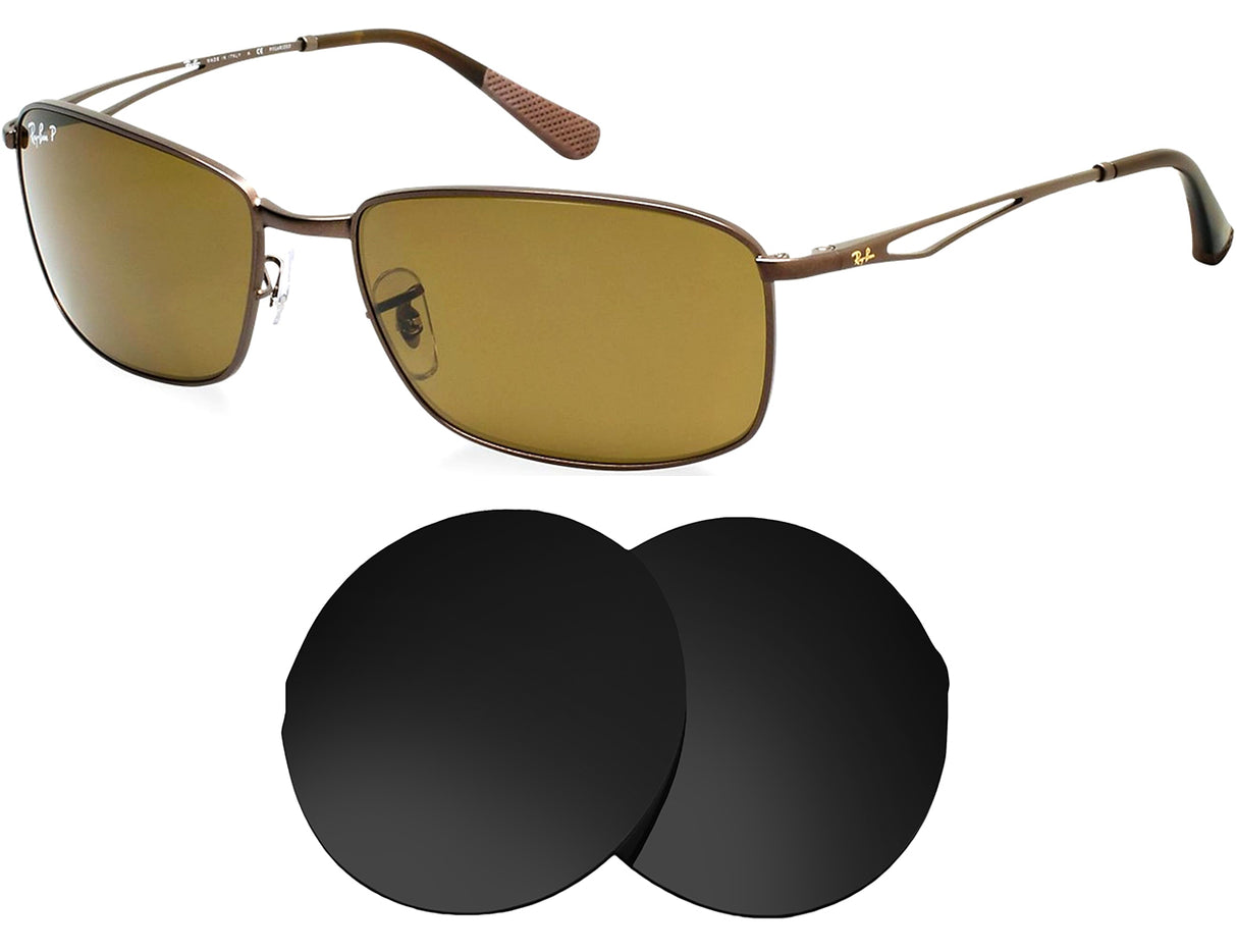 Ray-Ban RB3501 (61mm)-Replacement Lenses-Volcanic Black-Non-Polarized-Seek Optics