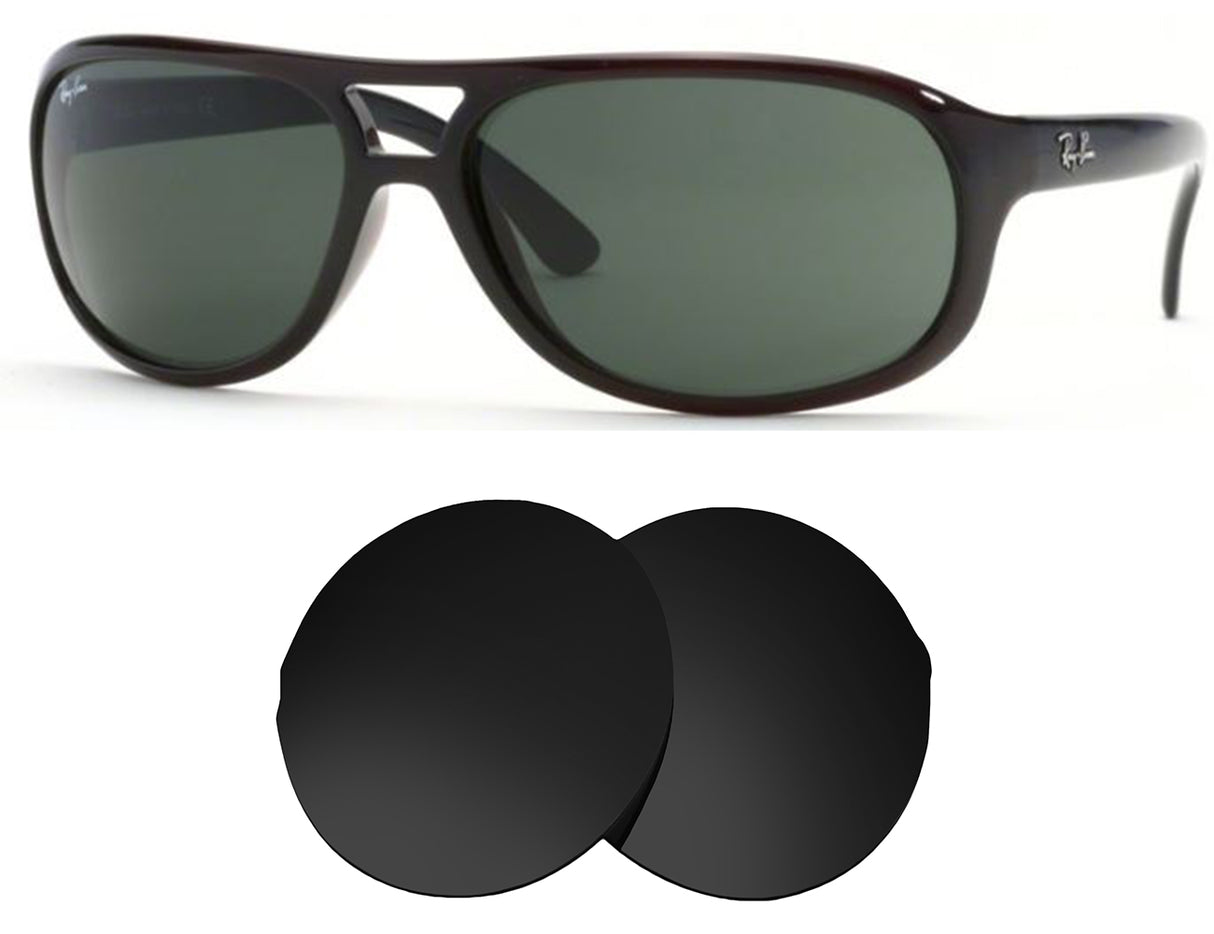 Ray-Ban RB4084 (63mm)-Replacement Lenses-Volcanic Black-Non-Polarized-Seek Optics