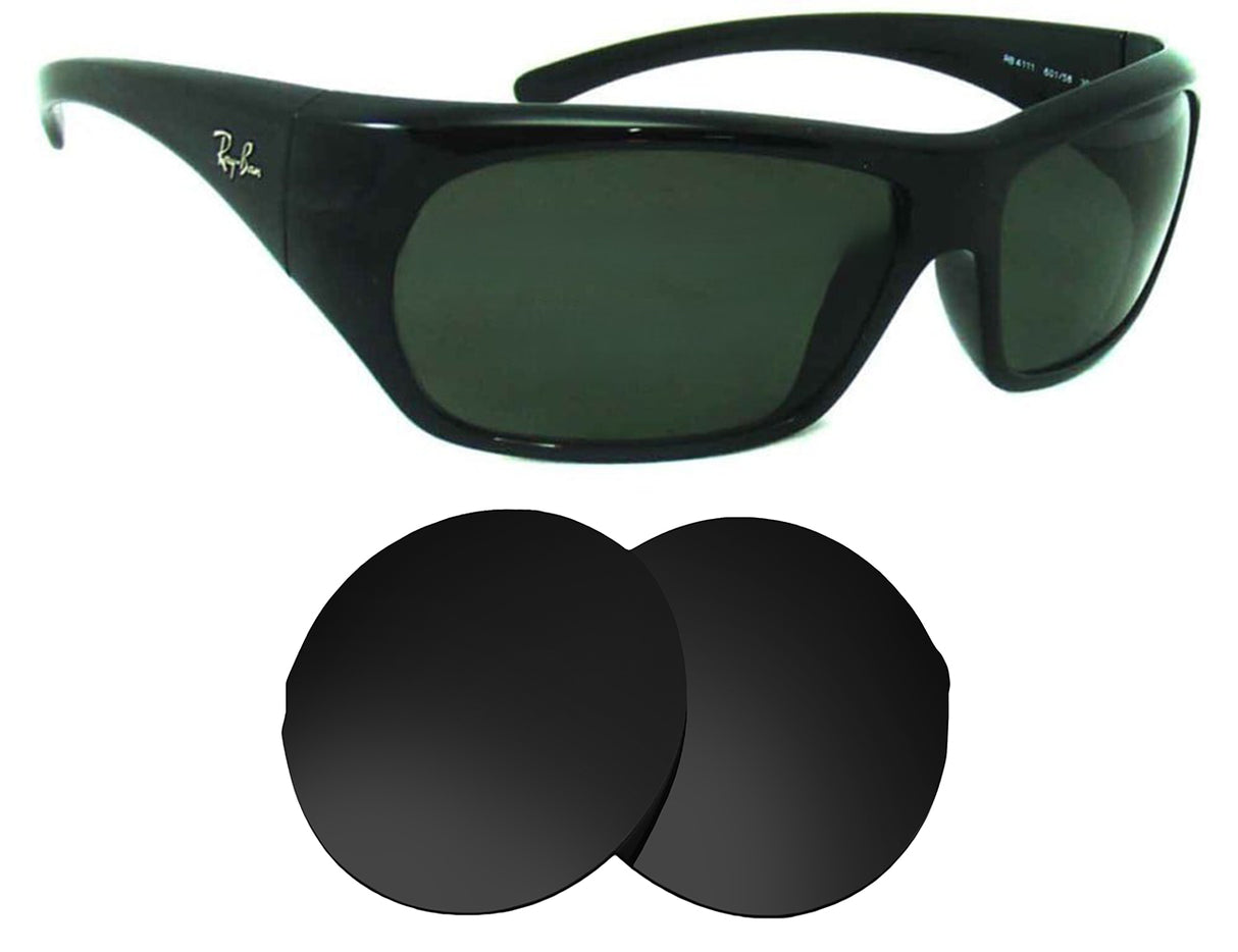 Ray-Ban RB4111 (60mm)-Replacement Lenses-Volcanic Black-Non-Polarized-Seek Optics