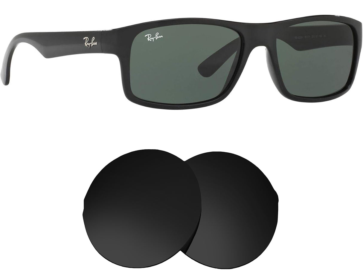 Ray-Ban RB4205L (56mm)-Replacement Lenses-Volcanic Black-Non-Polarized-Seek Optics