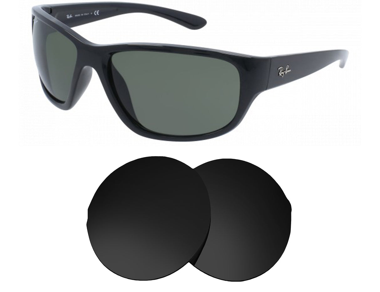 Ray-Ban RB4300 (63mm)-Replacement Lenses-Volcanic Black-Non-Polarized-Seek Optics