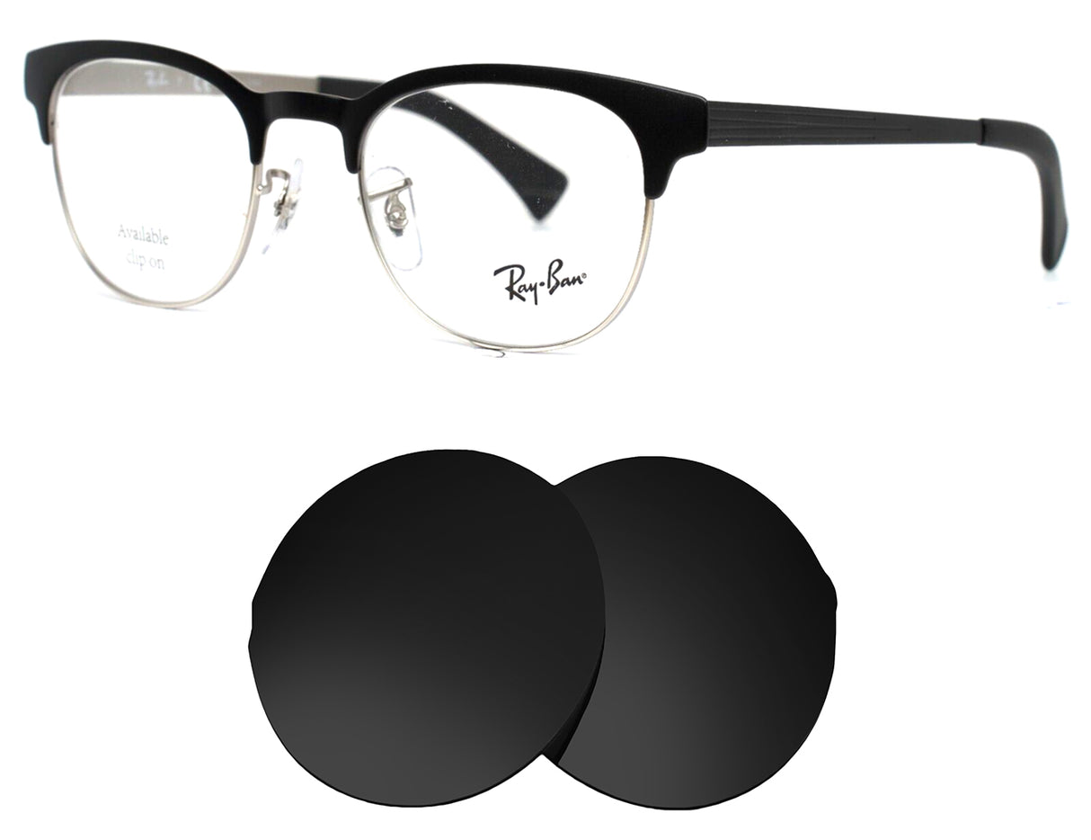 Ray-Ban RB6317 (49mm)-Replacement Lenses-Volcanic Black-Non-Polarized-Seek Optics
