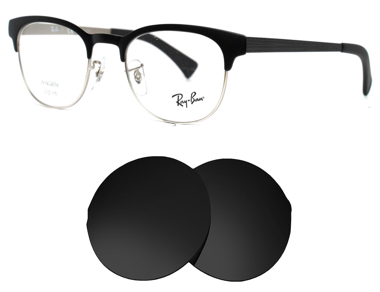 Ray-Ban RB6317 (51mm)-Replacement Lenses-Volcanic Black-Non-Polarized-Seek Optics