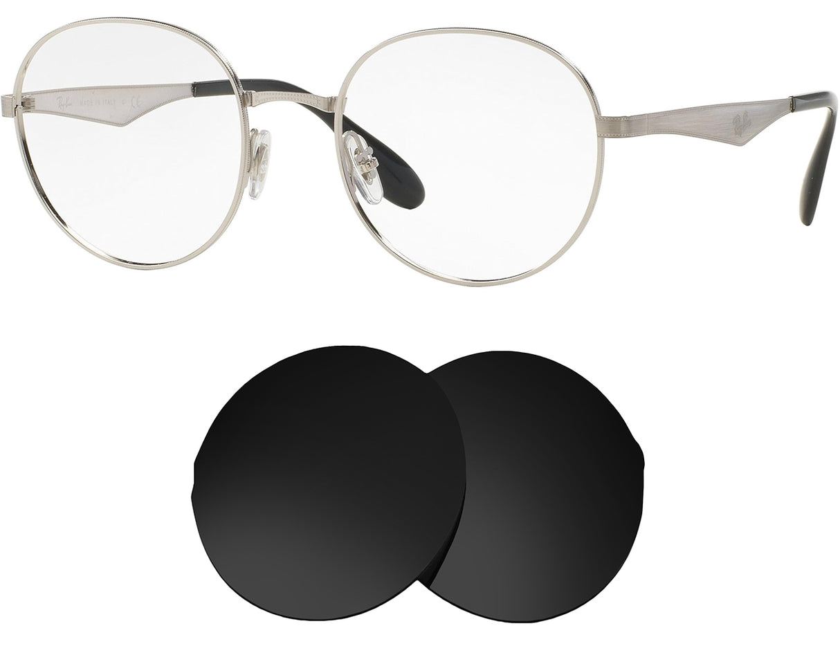 Ray-Ban RB6343 (47mm)-Replacement Lenses-Volcanic Black-Non-Polarized-Seek Optics