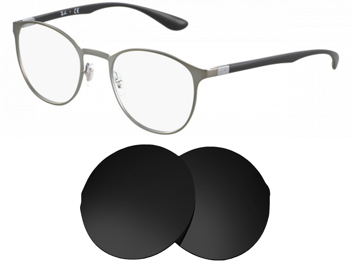 Ray-Ban RB6355 (50mm)-Replacement Lenses-Volcanic Black-Non-Polarized-Seek Optics