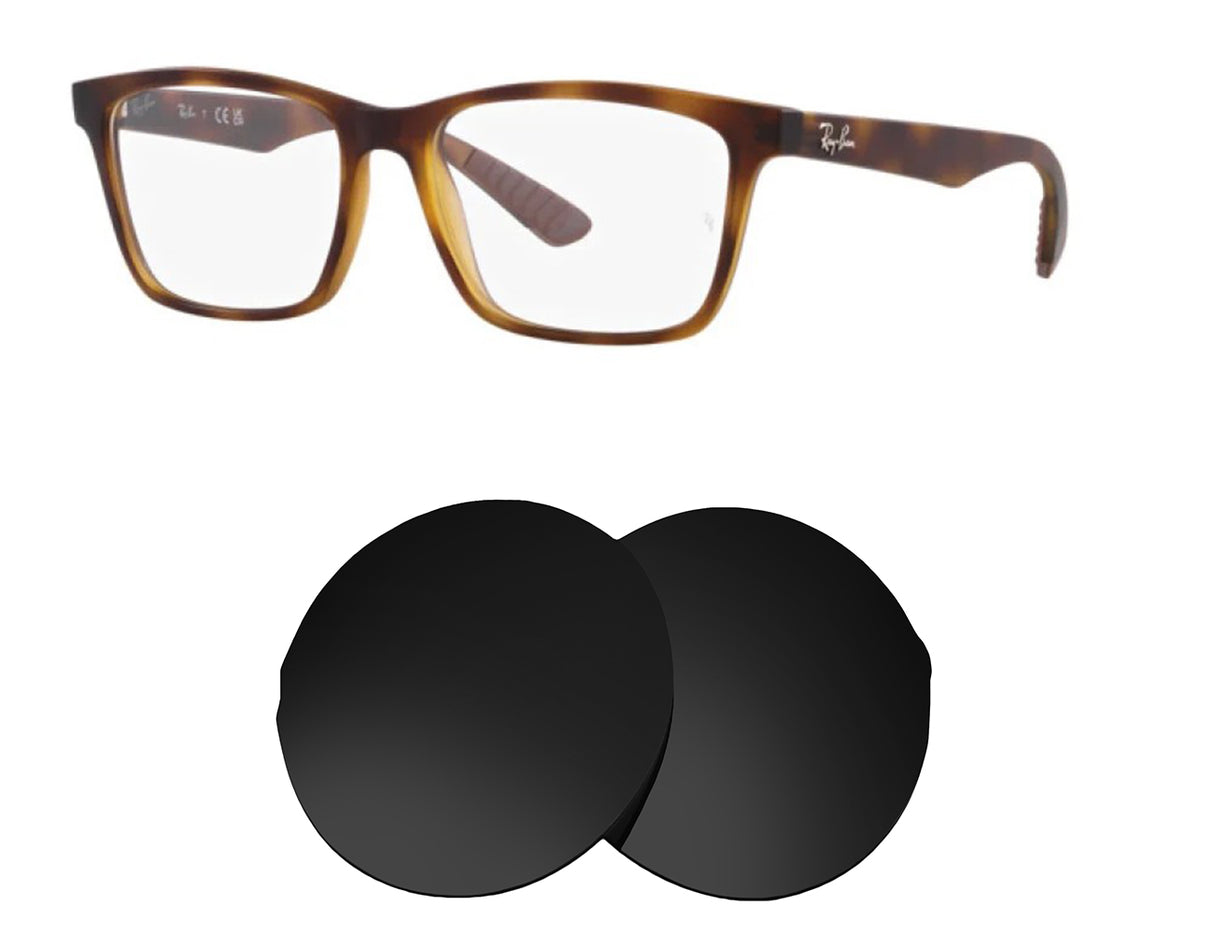 Ray-Ban RB7025 (53mm)-Replacement Lenses-Volcanic Black-Non-Polarized-Seek Optics