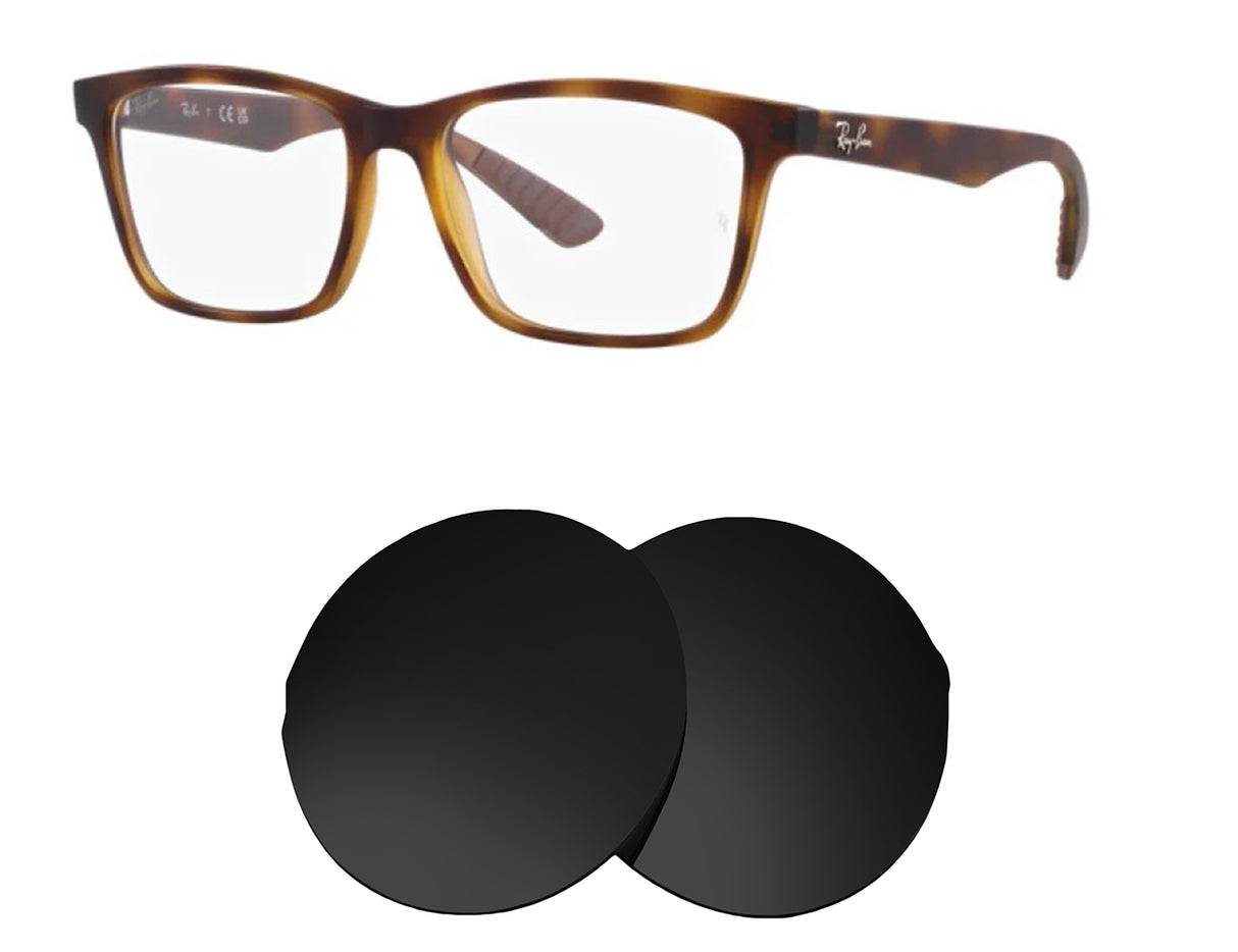 Ray-Ban RB7025 (55mm)-Replacement Lenses-Volcanic Black-Non-Polarized-Seek Optics