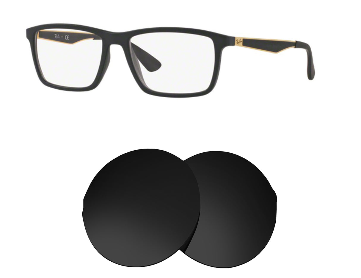 Ray-Ban RB7056 (53mm)-Replacement Lenses-Volcanic Black-Non-Polarized-Seek Optics