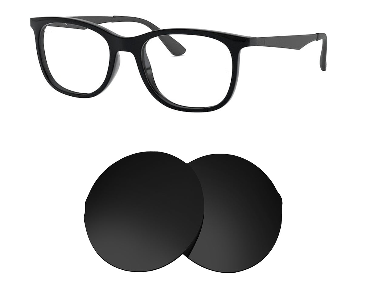 Ray-Ban RB7078 (51mm)-Replacement Lenses-Volcanic Black-Non-Polarized-Seek Optics