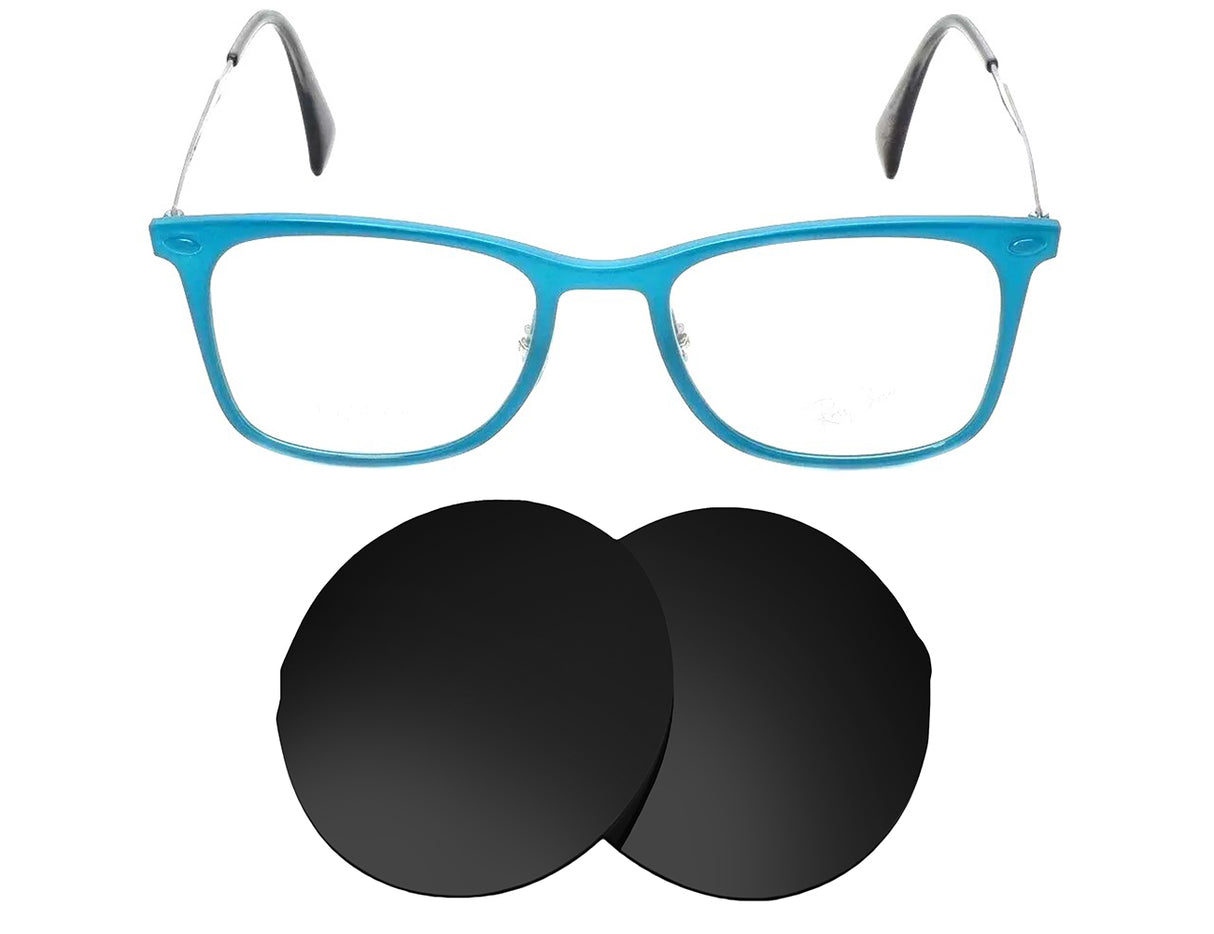 Ray-Ban Lightray RB7086 (49mm)-Replacement Lenses-Volcanic Black-Non-Polarized-Seek Optics