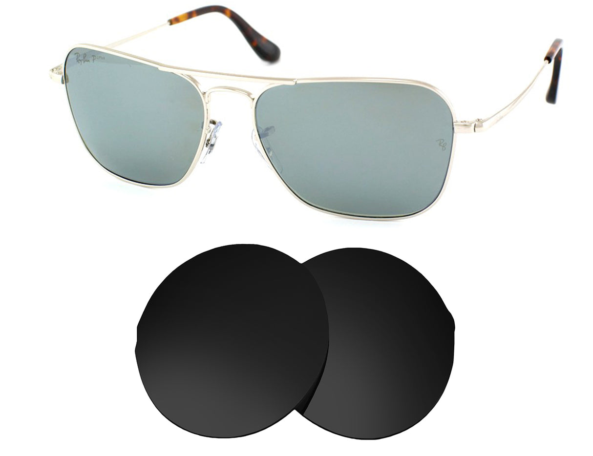 Ray-Ban RB8034 (58mm)-Replacement Lenses-Volcanic Black-Non-Polarized-Seek Optics