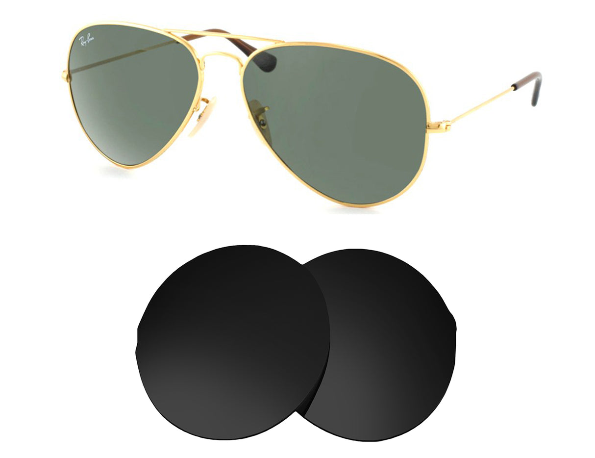 Ray-Ban RB8041 (58mm)-Replacement Lenses-Volcanic Black-Non-Polarized-Seek Optics