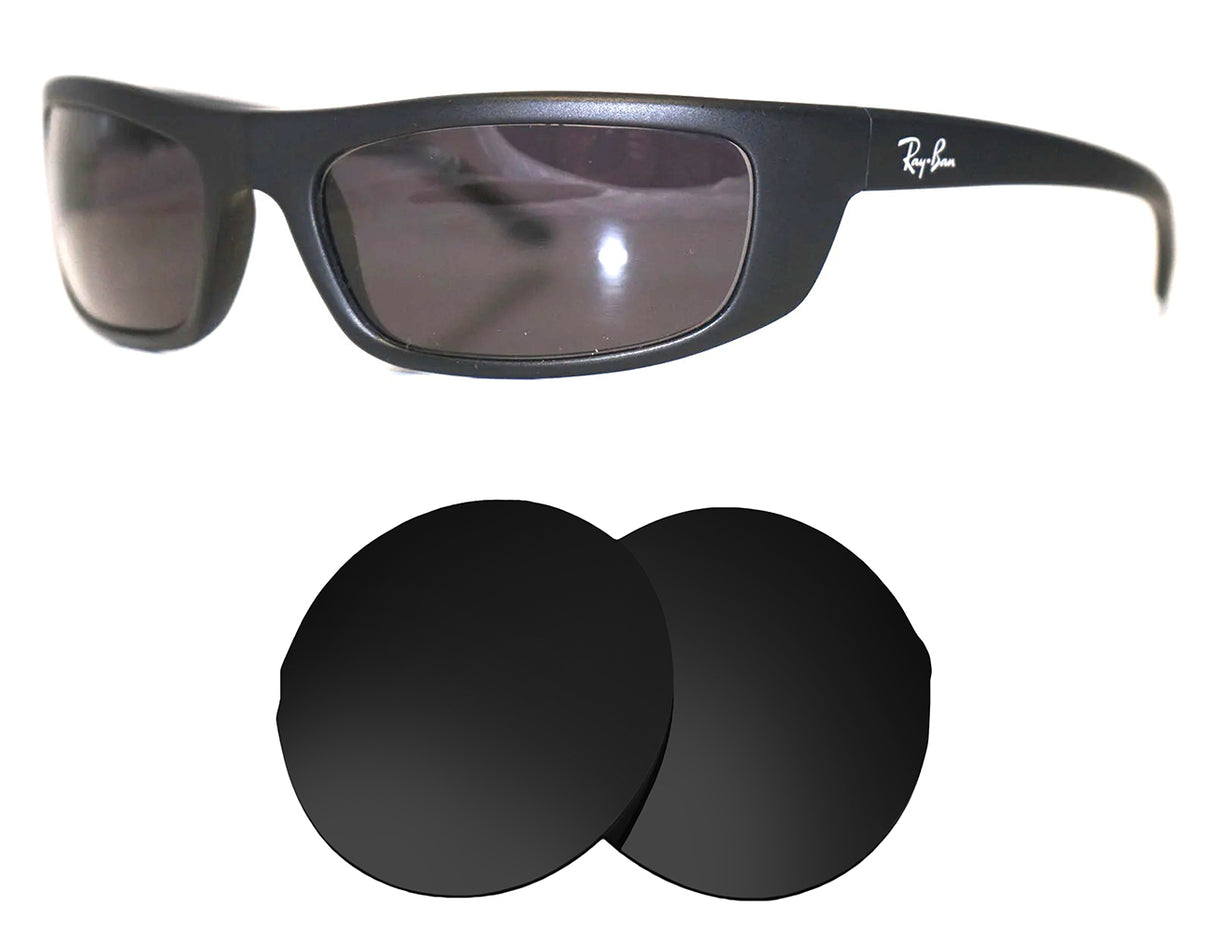 Ray-Ban RB4005 PS Turbo (60mm)-Replacement Lenses-Volcanic Black-Non-Polarized-Seek Optics