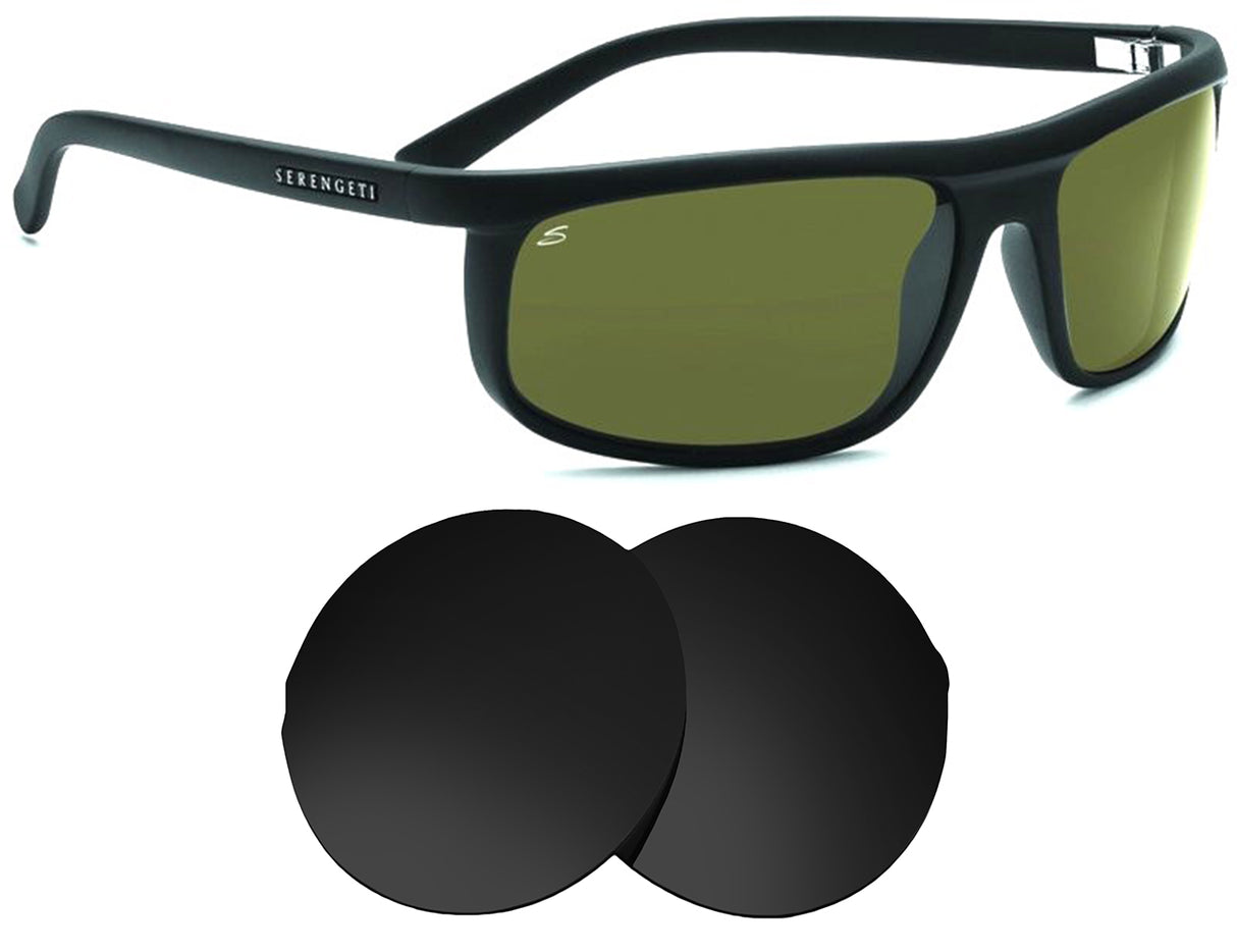 Serengeti Velino (62mm)-Replacement Lenses-Volcanic Black-Non-Polarized-Seek Optics