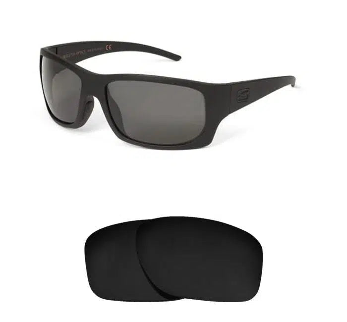 Smith Outlaw-Replacement Lenses-Volcanic Black-Non-Polarized-Seek Optics