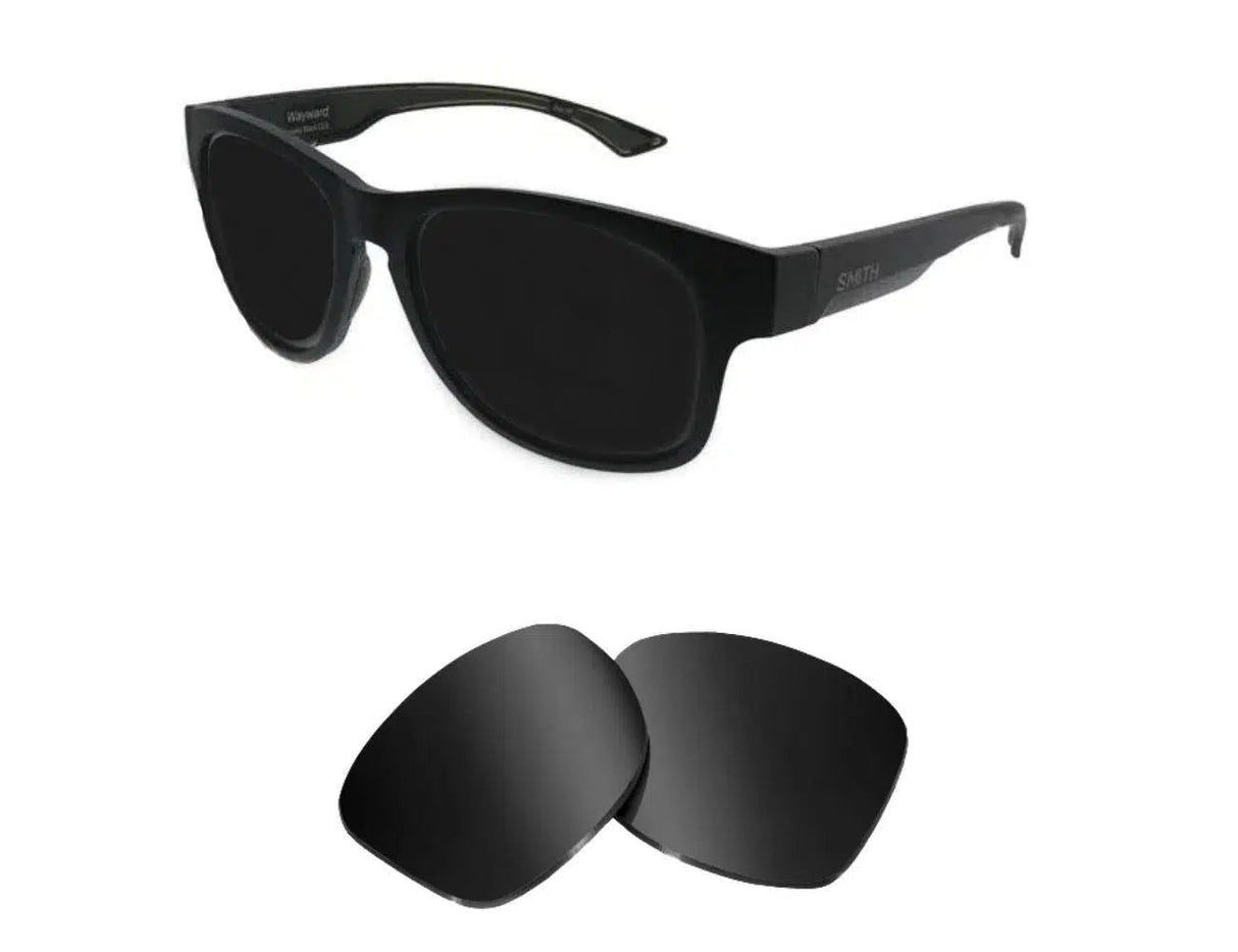 Smith Wayward-Replacement Lenses-Volcanic Black-Non-Polarized-Seek Optics