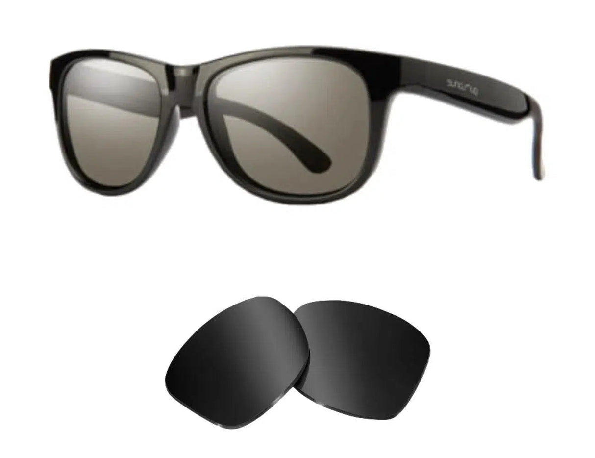 Suncloud Magician-Replacement Lenses-Volcanic Black-Non-Polarized-Seek Optics