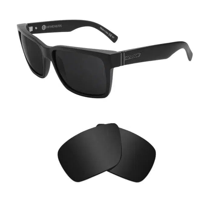 VonZipper Elmore-Replacement Lenses-Volcanic Black-Non-Polarized-Seek Optics