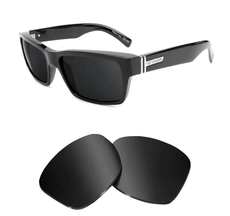 VonZipper Fulton-Replacement Lenses-Volcanic Black-Non-Polarized-Seek Optics