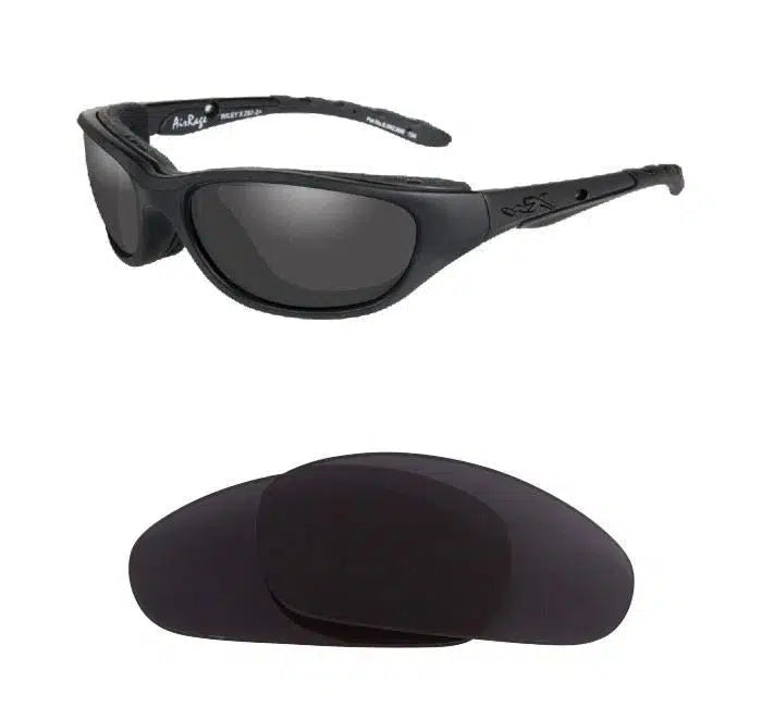 Wiley-X Airrage-Replacement Lenses-Volcanic Black-Non-Polarized-Seek Optics