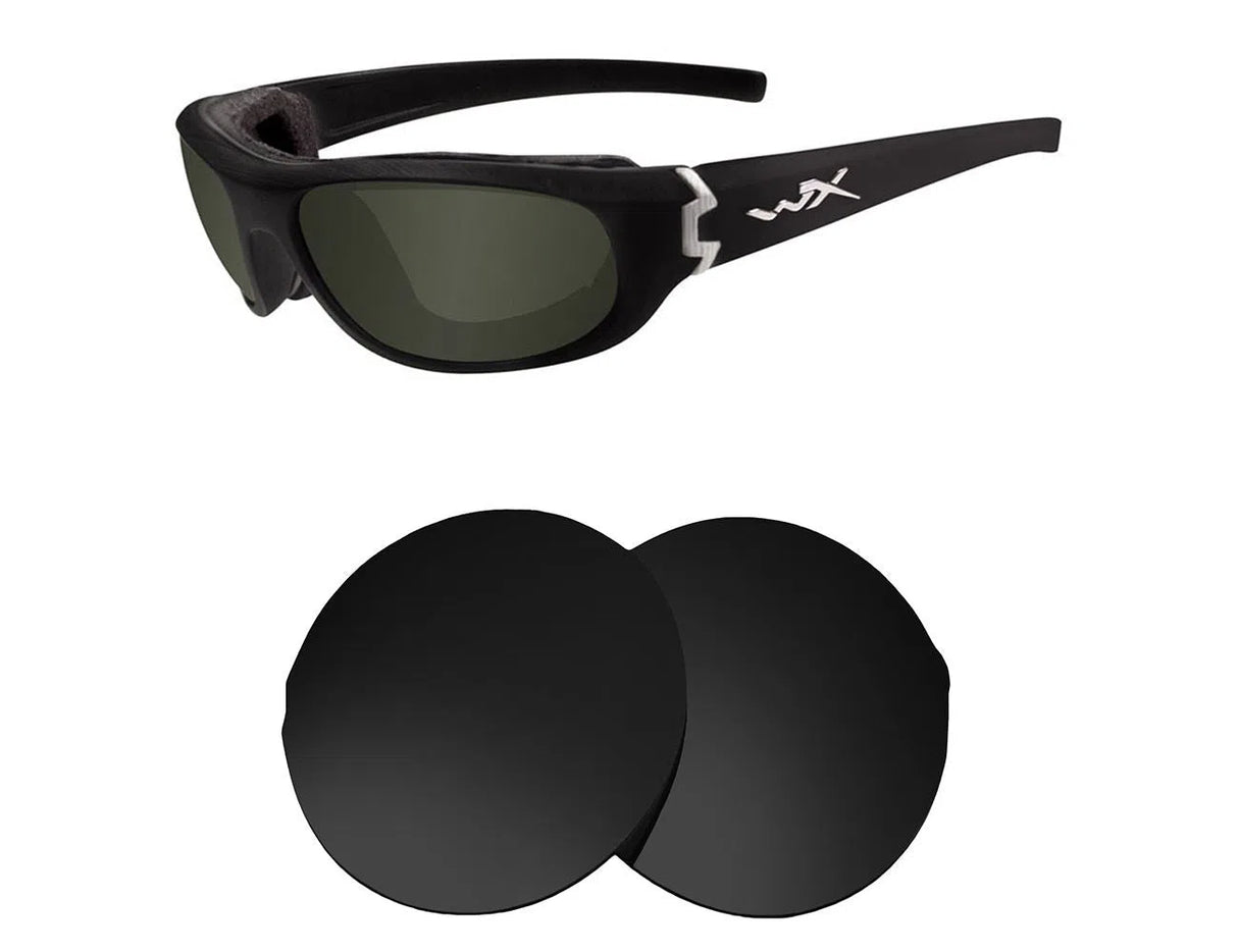 Wiley-X Curve-Replacement Lenses-Volcanic Black-Non-Polarized-Seek Optics